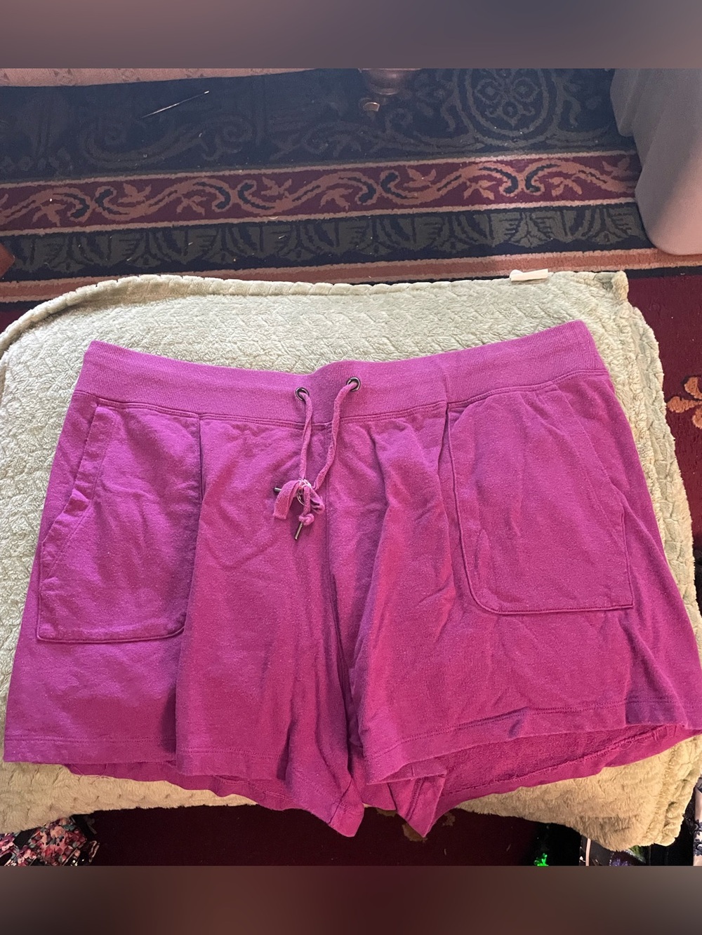 Terra & Sky Magenta Drawstring Pocket Athletic Shorts